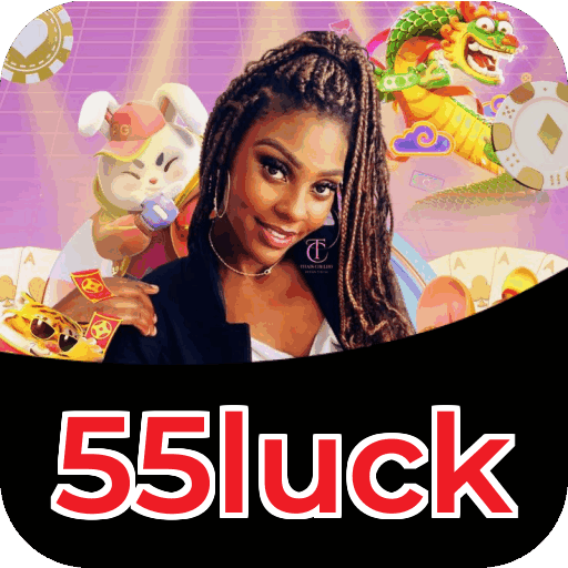 Plataforma 55luck mostrando interface moderna, jogos certificados e recursos de segurança licenciados